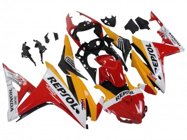 2016-2018 Honda CBR500R Motorcycle Fairings - Yellow White Red Repsol HRC Canada for Sale