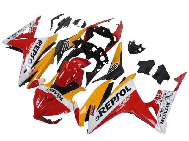 2016-2018 Honda CBR500R Motorcycle Fairings - Yellow White Red Repsol HRC Canada for Sale
