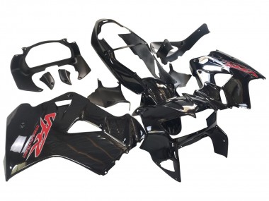 1998-2001 Honda VFR 800 Motorcycle Fairings - Glossy Black Red Decal Canada for Sale