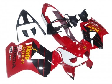 1998-2001 Honda VFR 800 Motorcycle Fairings - Red White Glossy Black Vimto Canada for Sale