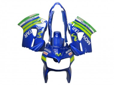 2002-2013 Honda VFR 800 Motorcycle Fairings - Blue Green White MoviStar Castrol Canada for Sale