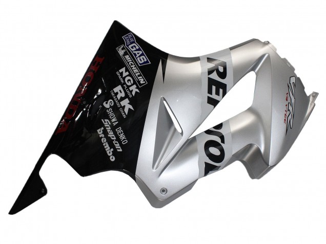 2002-2013 Honda VFR 800 Motorcycle Fairings - Silver Glossy Black Repsol Canada for Sale