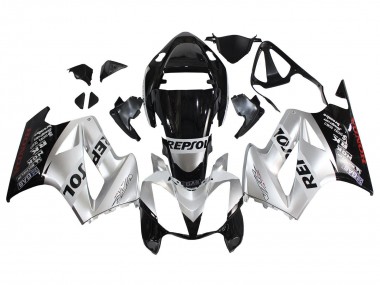 2002-2013 Honda VFR 800 Motorcycle Fairings - Silver Glossy Black Repsol Canada for Sale