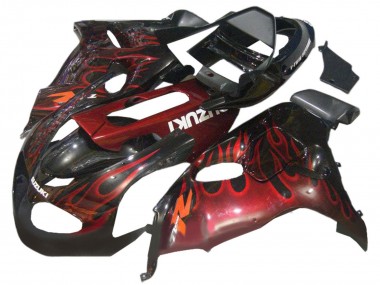1998-2003 Suzuki TL1000R Motorcycle Fairings - Glossy Black Red Flame Canada for Sale
