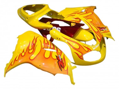1998-2003 Suzuki TL1000R Motorcycle Fairings - Yellow with Red Flame Canada for Sale