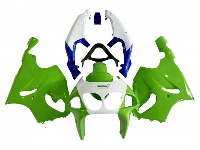 1996-2003 Kawasaki ZX7R Motorcycle Fairings - White Green Blue Canada for Sale