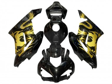 2004-2005 Honda CBR1000RR Motorcycle Fairings - Gold Glossy Black Dragon Canada for Sale
