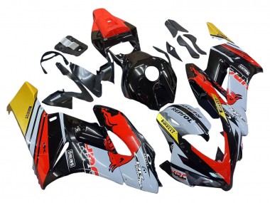 2004-2005 Honda CBR1000RR Motorcycle Fairings - Yellow Red White Glossy Red Bull Repsol HRC Canada for Sale