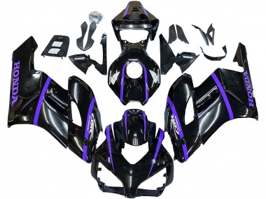 2004-2005 Honda CBR1000RR Motorcycle Fairings - Glossy Black Purple Stripe Canada for Sale