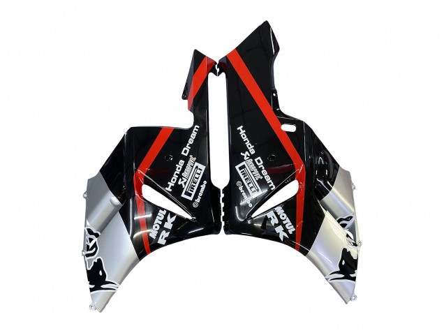 2004-2005 Honda CBR1000RR Motorcycle Fairings - Silver Glossy Black Red Stripe Canada for Sale