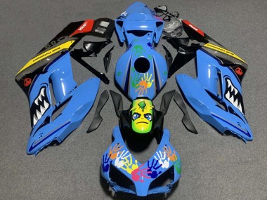 2004-2005 Honda CBR1000RR Motorcycle Fairing - Blue Yellow Black Red Shark Canada for Sale