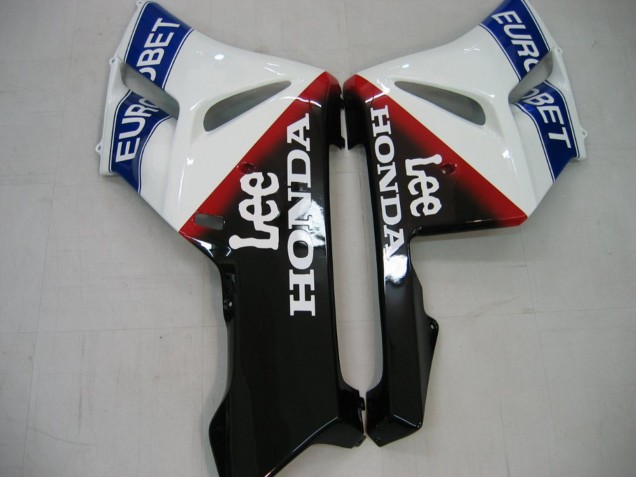 2004-2005 Honda CBR1000RR Motorcycle Fairings - White Blue Red Glossy Black Star EuroBet Lee Canada for Sale