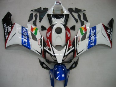 2004-2005 Honda CBR1000RR Motorcycle Fairings - White Blue Red Glossy Black Star EuroBet Lee Canada for Sale