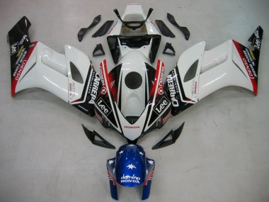 2004-2005 Honda CBR1000RR Motorcycle Fairings - White Blue Red Glossy Black Star Carrera Lee Canada for Sale