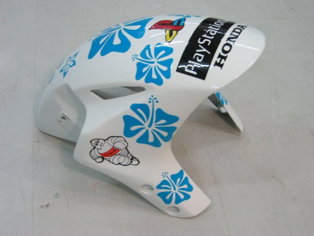 2004-2005 Honda CBR1000RR Motorcycle Fairings - White Blue Snow Nastro Azzurro 46 Canada for Sale