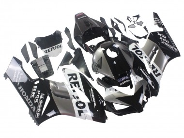 2004-2005 Honda CBR1000RR Motorcycle Fairing Kits - Silver White Glossy Black Repsol Canada for Sale