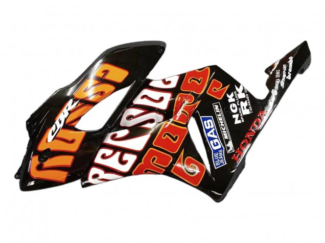 2004-2005 Honda CBR1000RR Motorcycle Fairings - Yellow Orange Glossy Black Repsol Rossi 46 Canada for Sale