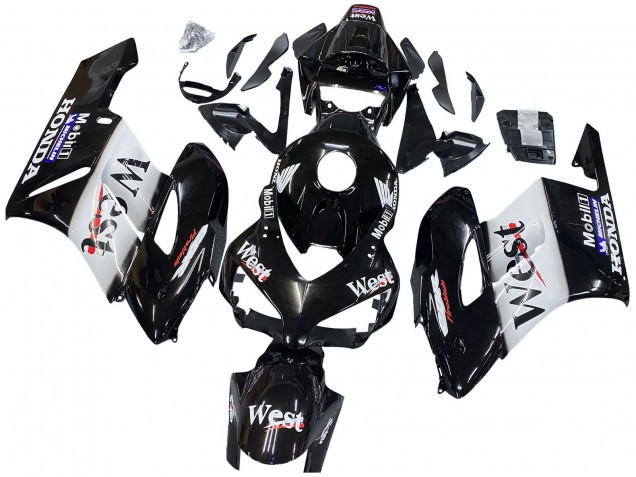 2004-2005 Honda CBR1000RR Motorcycle Fairings - Glossy Black White West Canada for Sale