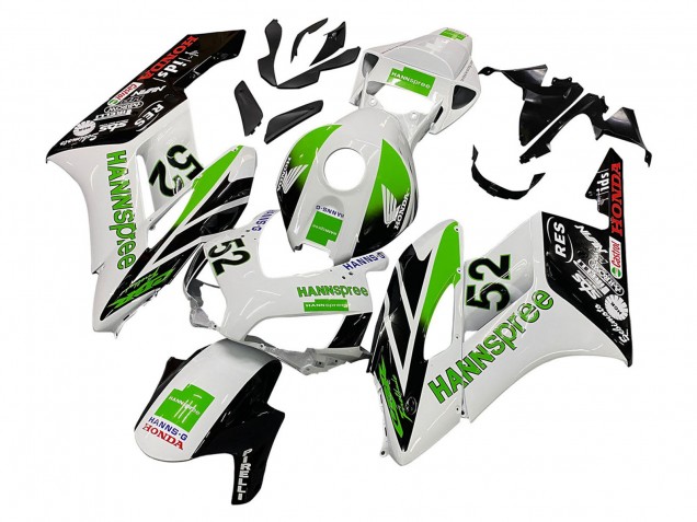 2004-2005 Honda CBR1000RR Motorcycle Fairings - White Green Glossy Black Hannspree 52 Canada for Sale