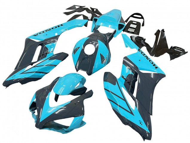 2004-2005 Honda CBR1000RR Motorcycle Fairings - Light Blue Glossy Black Canada for Sale
