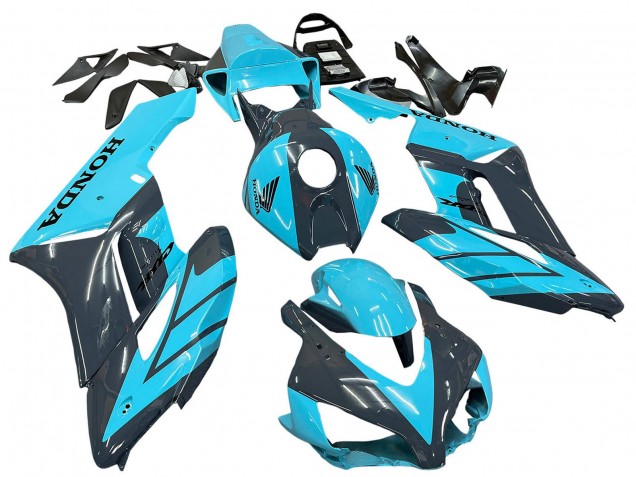 2004-2005 Honda CBR1000RR Motorcycle Fairings - Light Blue Glossy Black Canada for Sale