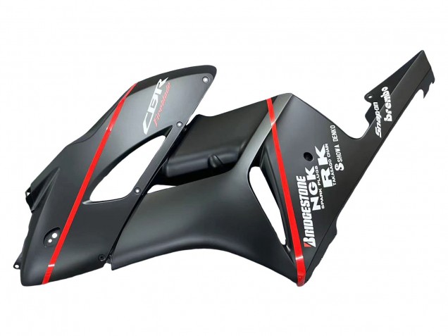 2004-2005 Honda CBR1000RR Motorcycle Fairings - Glossy Black Glossy Grey Red Stripe Canada for Sale