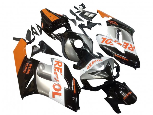 2004-2005 Honda CBR1000RR Motorcycle Fairings - Orange Silver Glossy Black Repsol Canada for Sale