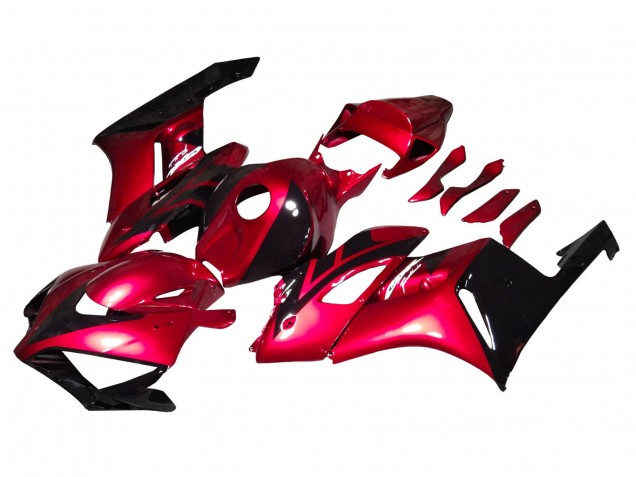 2004-2005 Honda CBR1000RR Motorcycle Fairings - Red Glossy Black Stripe Canada for Sale