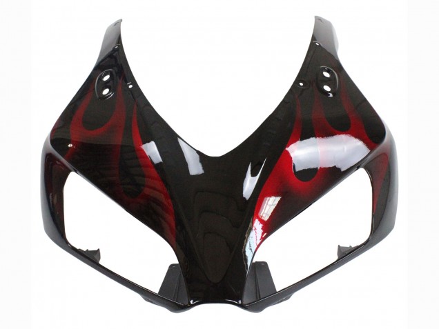 2006-2007 Honda CBR1000RR Motorcycle Fairing - Glossy Black Red Flame Canada for Sale