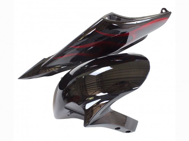 2006-2007 Honda CBR1000RR Motorcycle Fairing - Glossy Black Red Flame Canada for Sale