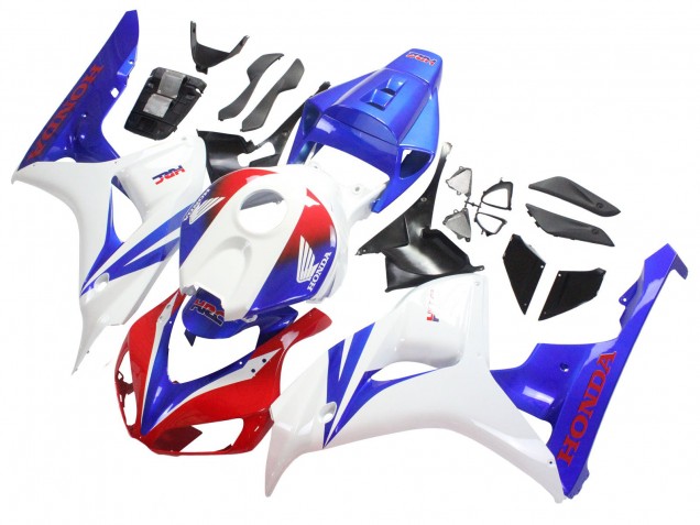 2006-2007 Honda CBR1000RR Motorcycle Fairing - White Red Blue HRC Canada for Sale