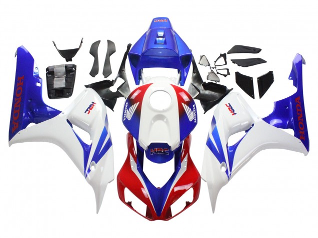 2006-2007 Honda CBR1000RR Motorcycle Fairing - White Red Blue HRC Canada for Sale
