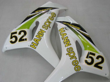 2006-2007 Honda CBR1000RR Motorcycle Fairings - White Green Glossy Black Hannspree 52 Canada for Sale