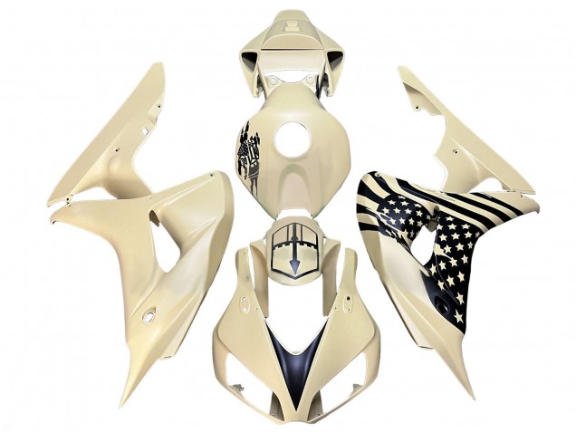 2006-2007 Honda CBR1000RR Motorcycle Fairings - Cream Black Canada for Sale