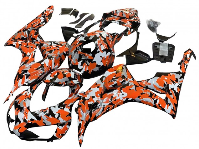 2006-2007 Honda CBR1000RR Motorcycle Fairings - Black Orange Silver Camouflage Canada for Sale