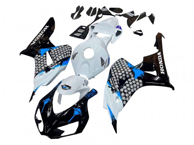 2006-2007 Honda CBR1000RR Motorcycle Fairing - White Blue Glossy Black Canada for Sale
