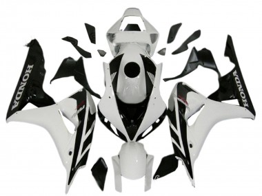 2006-2007 Honda CBR1000RR Motorcycle Fairing Kits - White Glossy Black Canada for Sale
