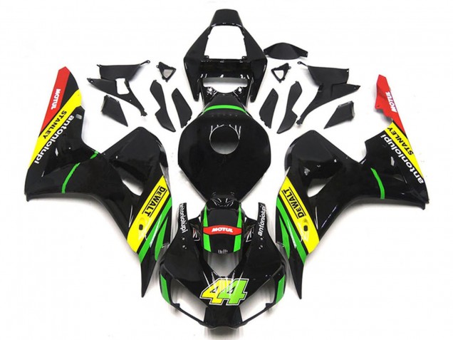 2006-2007 Honda CBR1000RR Motorcycle Fairings - Glossy Black Yellow Green Red Motul 44 Canada for Sale