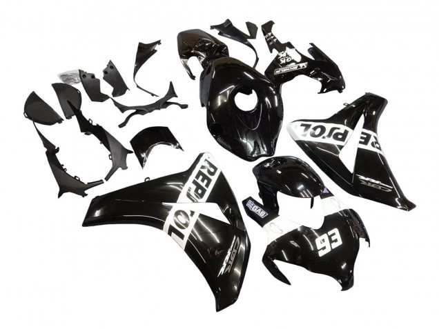 2008-2011 Honda CBR1000RR Motorcycle Fairings - Glossy Black White Repsol 93 Canada for Sale