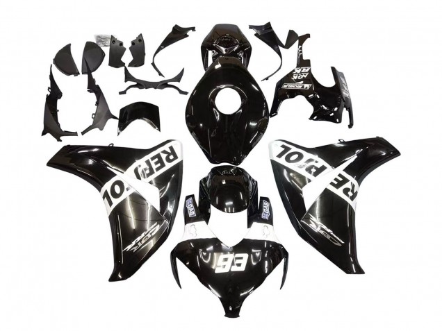 2008-2011 Honda CBR1000RR Motorcycle Fairings - Glossy Black White Repsol 93 Canada for Sale