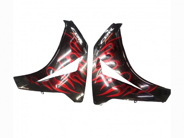 2008-2011 Honda CBR1000RR Motorcycle Fairing - Glossy Black Red Flame Canada for Sale
