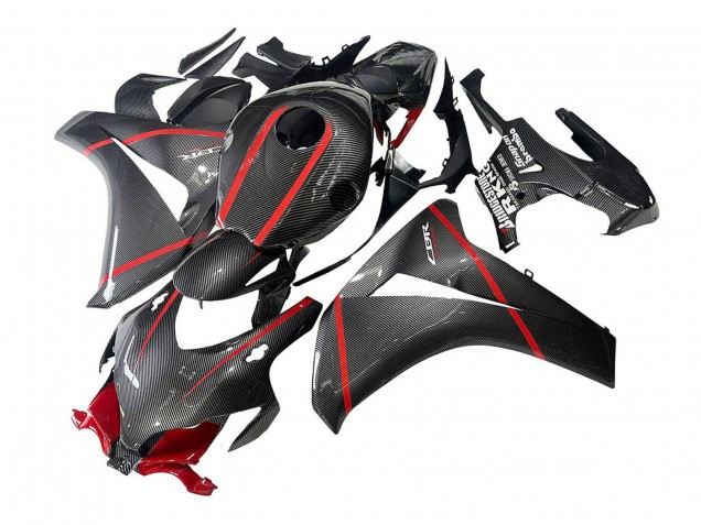2008-2011 Honda CBR1000RR Motorcycle Fairings - Black Carbon Fiber Red Canada for Sale