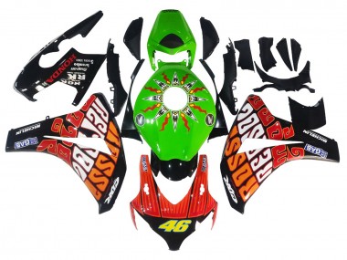 2008-2011 Honda CBR1000RR Motorcycle Fairings - Green Orange Glossy Black Rossi Michelin 46 Canada for Sale