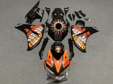 2008-2011 Honda CBR1000RR Motorcycle Fairings - Matte Black Orange Repsol Rossi Canada for Sale