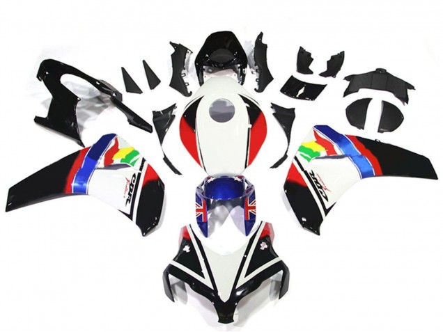 2008-2011 Honda CBR1000RR Motorcycle Fairings - White Red Blue Glossy Black Star Canada for Sale