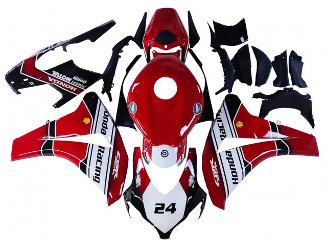 2008-2011 Honda CBR1000RR Motorcycle Fairings - White Red Glossy Black Racing 24 Canada for Sale