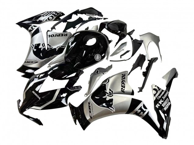 2012-2016 Honda CBR1000RR Motorcycle Fairings - Silver Glossy Black Repsol Red Bull Canada for Sale