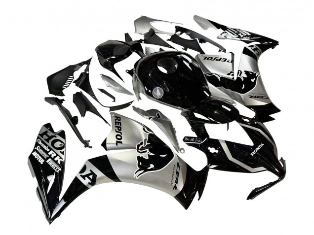 2012-2016 Honda CBR1000RR Motorcycle Fairings - Silver Glossy Black Repsol Red Bull Canada for Sale