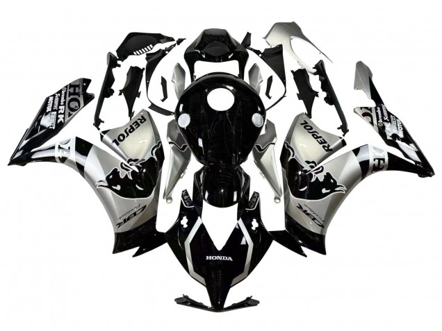 2012-2016 Honda CBR1000RR Motorcycle Fairings - Silver Glossy Black Repsol Red Bull Canada for Sale