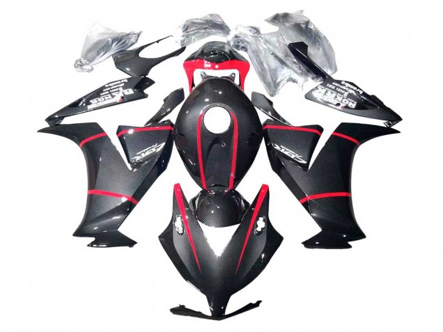 2012-2016 Honda CBR1000RR Motorcycle Fairings - Black Carbon Fiber Red Canada for Sale